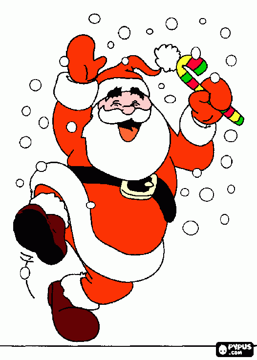 kerstman 2 kleurplaat