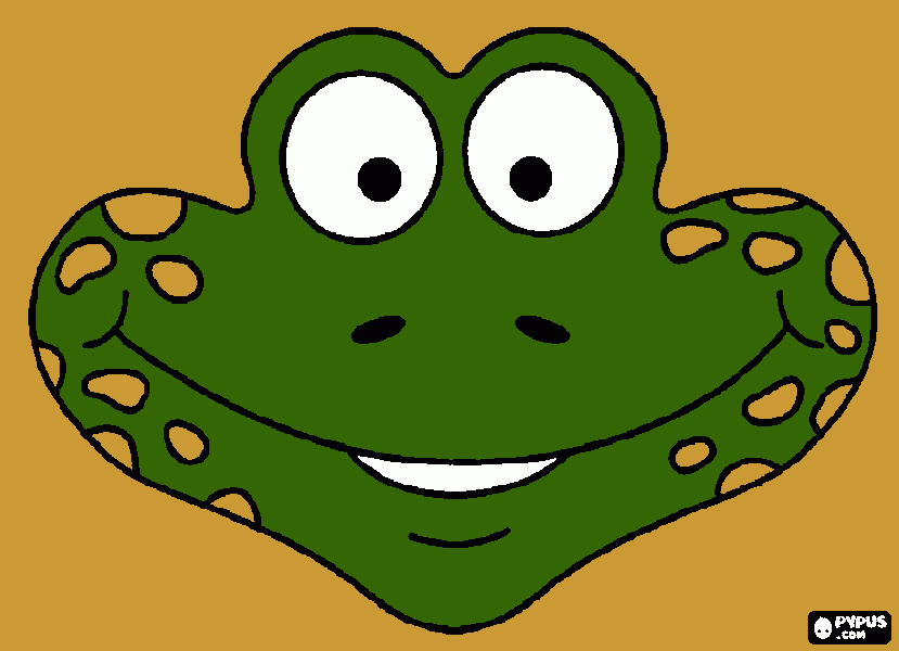 kikkermasker kleurplaat