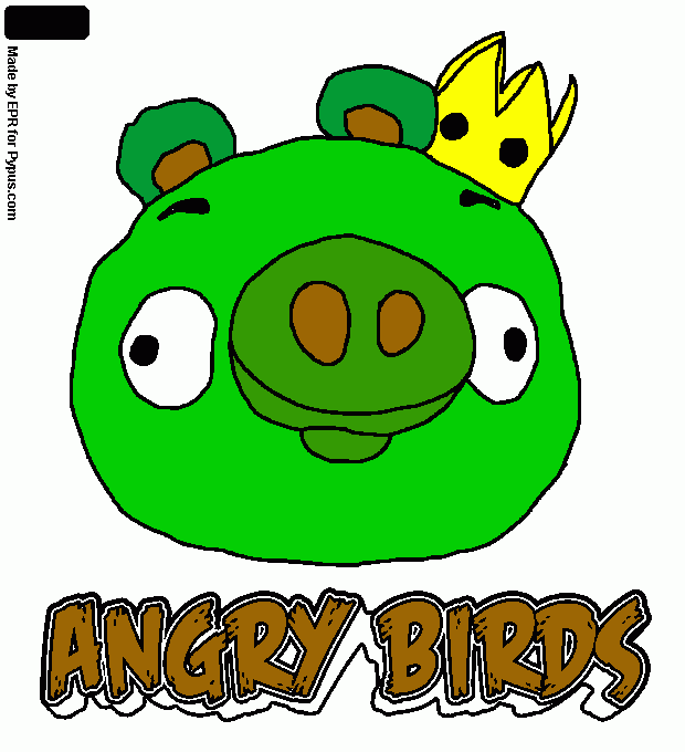 king pig kleurplaat