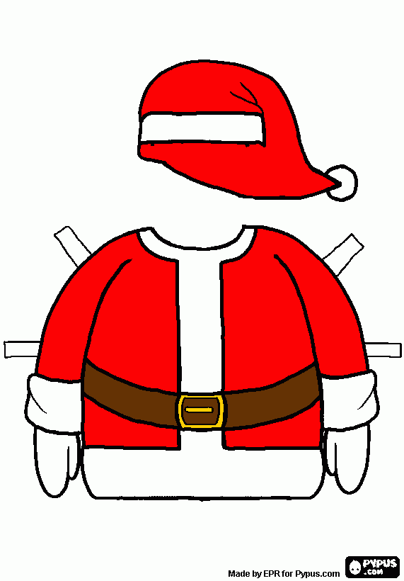 kledij1 kerstman kleurplaat
