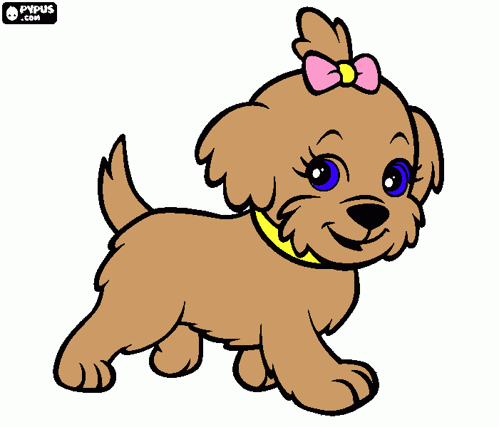 knuffelhondje kleurplaat