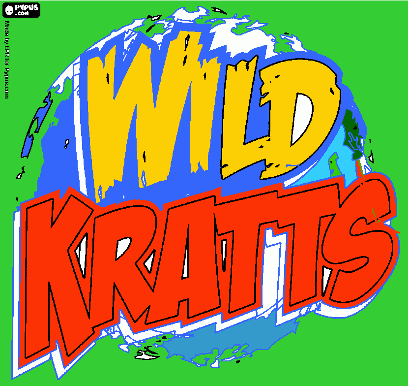 Kratts in het wild tekening kleurplaat