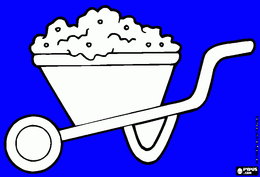 kruiwagen kleurplaat