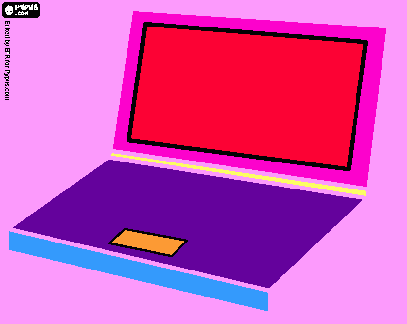 laptop  Dewi kleurplaat