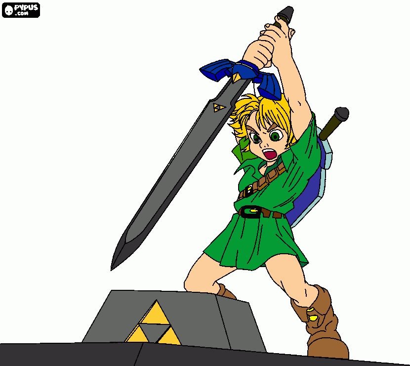 Legend Of Zelda Ocarina Of Time: Link kleurplaat
