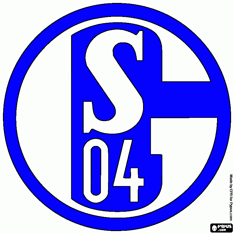 loga schalke 04 kleurplaat