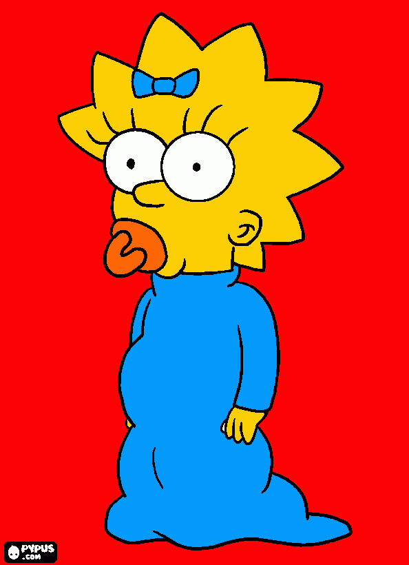 Maggie Simpson kleurplaat