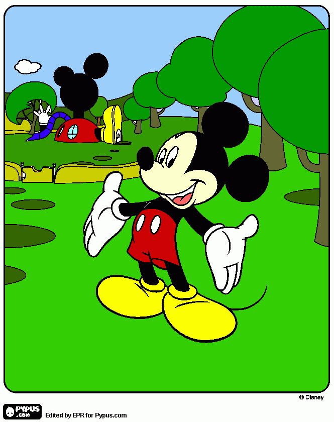 mickey mouse clubhuis kleurplaat