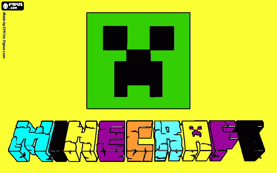minecraft creeper tekening kleurplaat