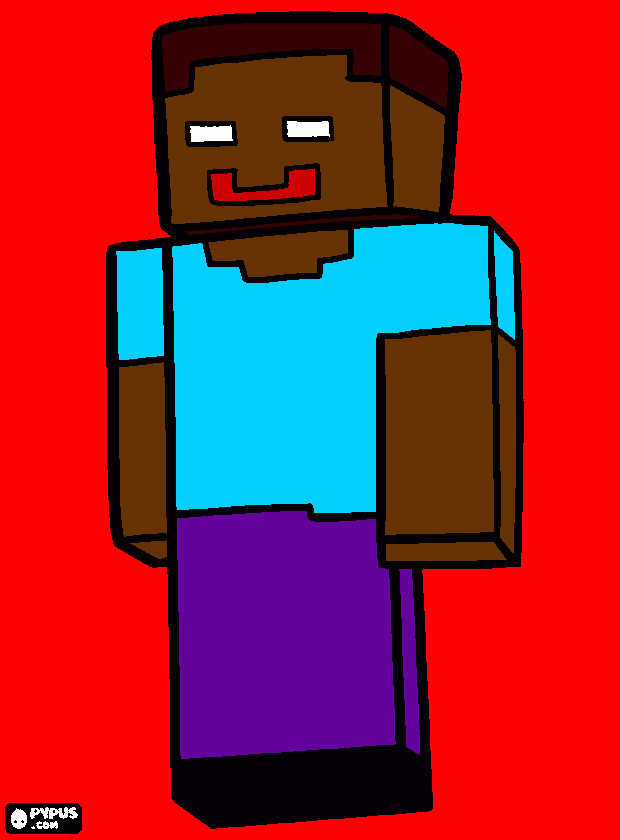 MineCraft HeroBrine kleurplaat