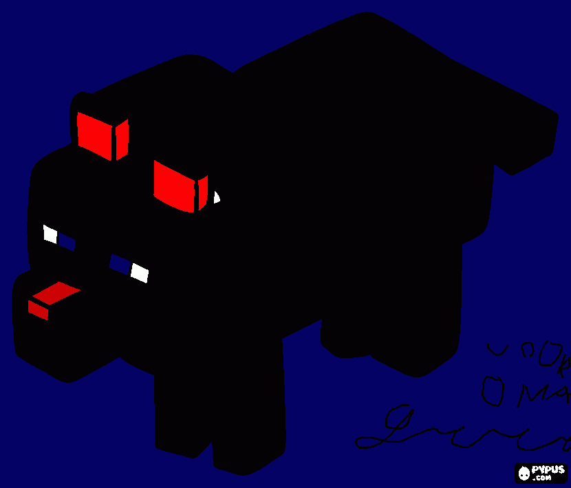 minecraft hond kleurplaat