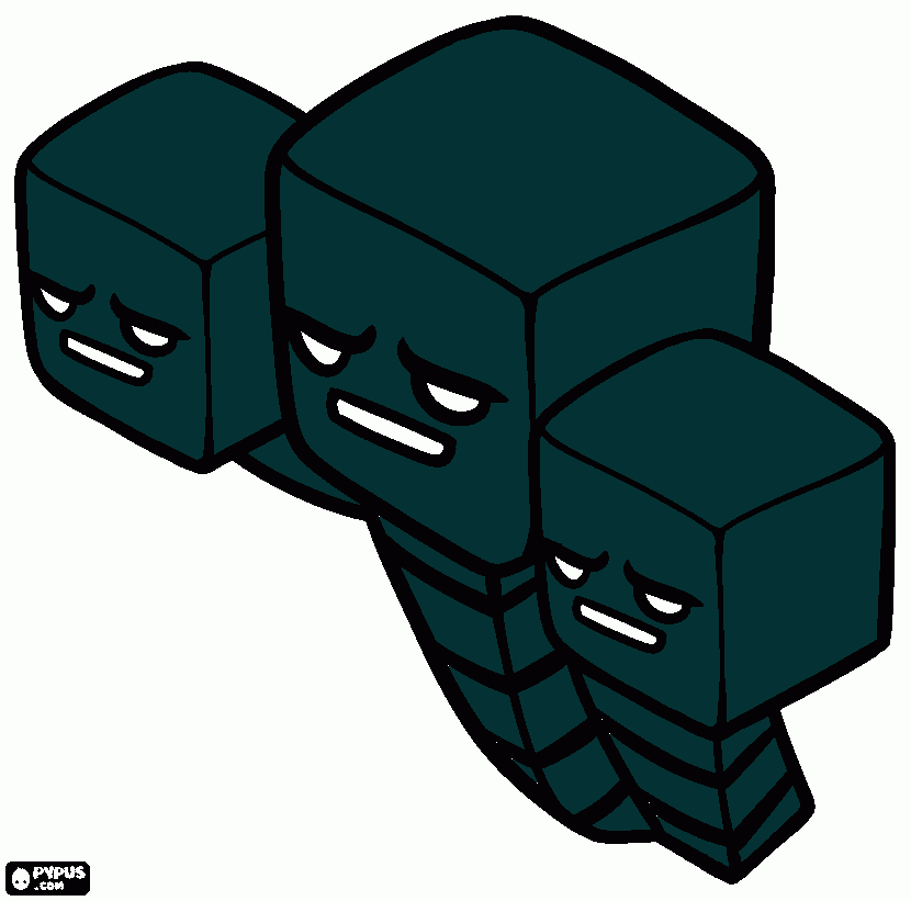 Minecraft monster kleurplaat