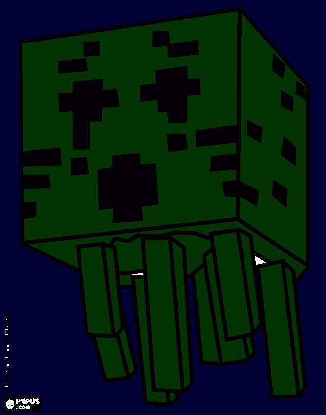 Minecraft spook kleurplaat