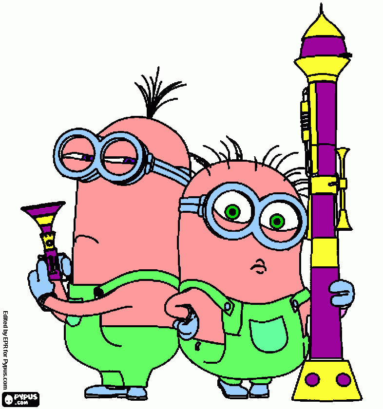 minions kleurplaat