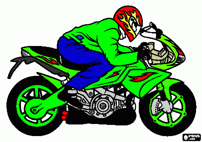 Motor voor Papa van Gountcho kleurplaat