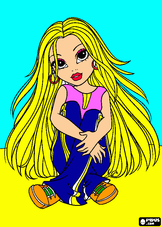moxie girl kleurplaat