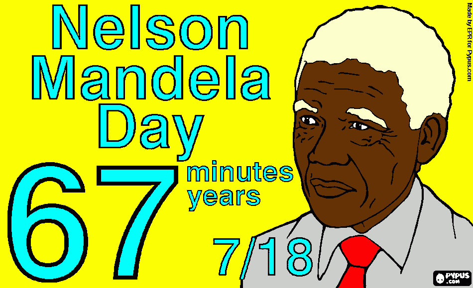 nelson mandela kleurplaat