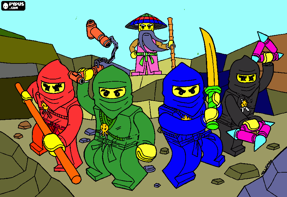 Ninjago By Levi kleurplaat