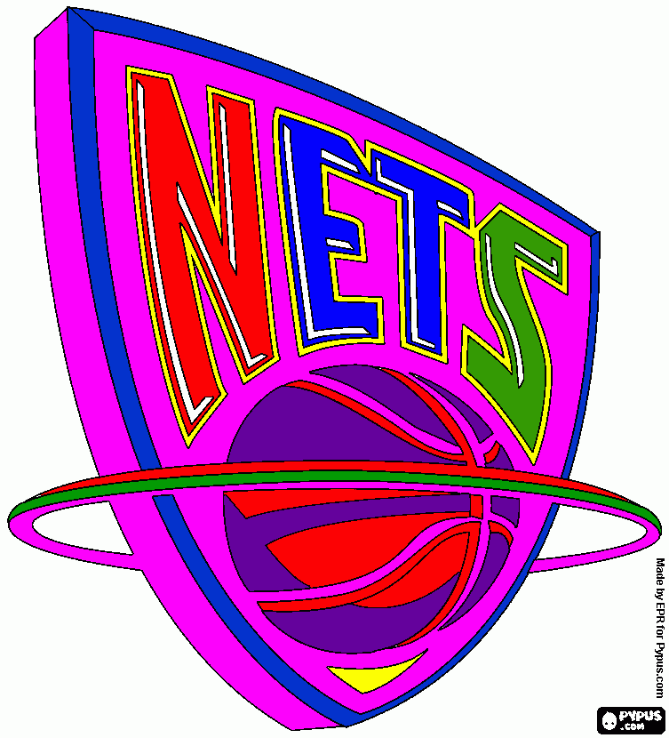 Nj Nets color kleurplaat