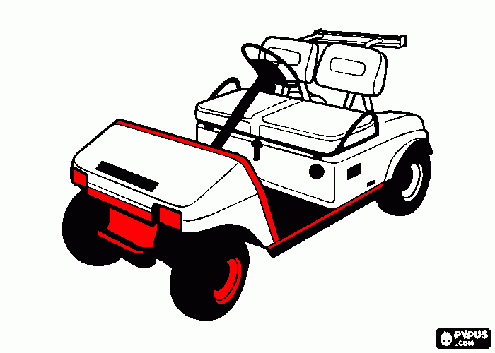 Off road (golfkar) kleurplaat