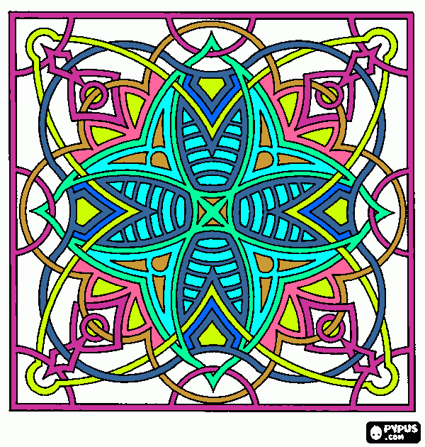 online mandala kleurplaat