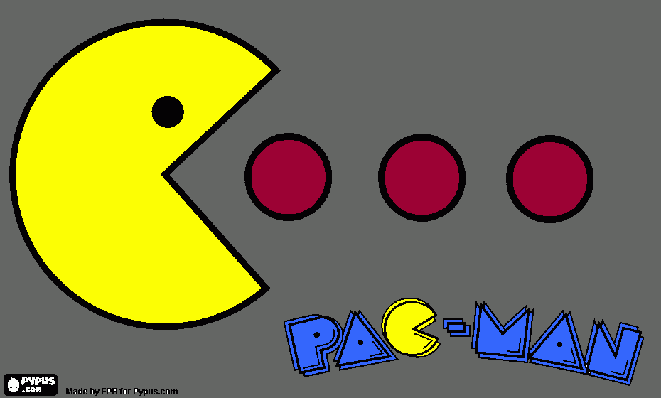 pac-man kleurplaat