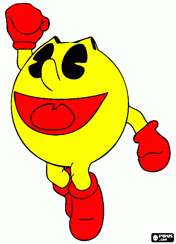 pacman kleurplaat