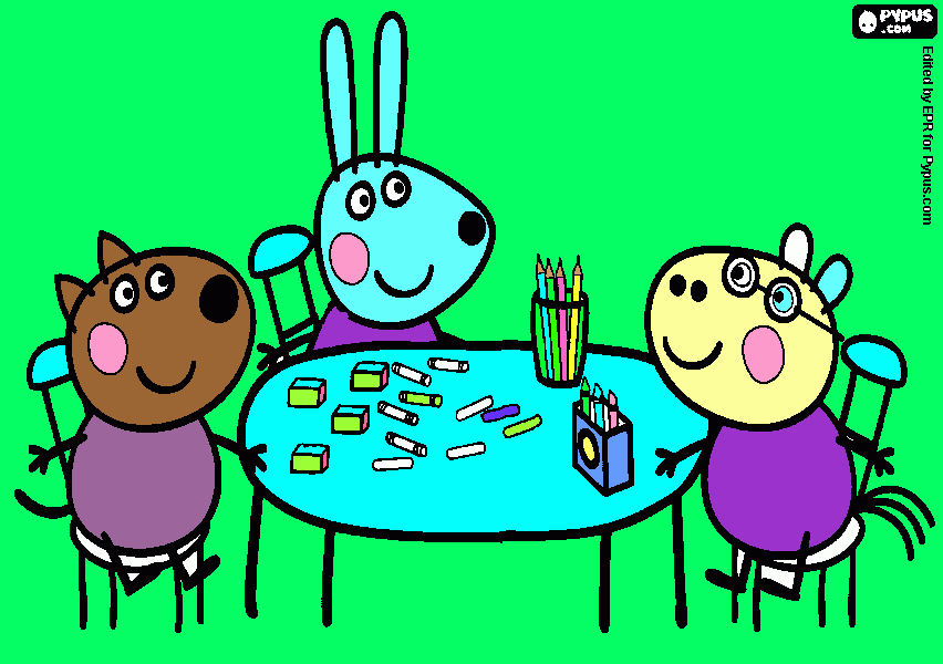 Pepa Pig kleurplaat