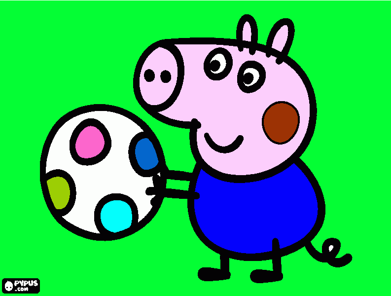 peppa big tekening kleurplaat