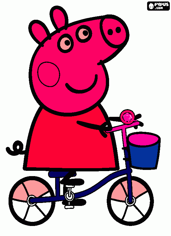 Peppa Pig painting! kleurplaat