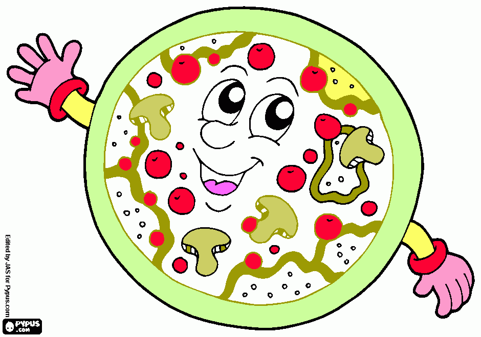 Pizza Ilvy kleurplaat