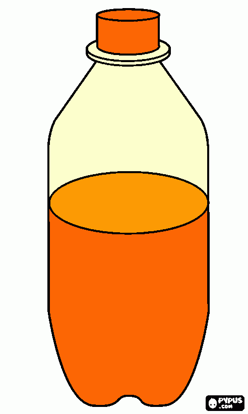 plastic fles kleur kleurplaat
