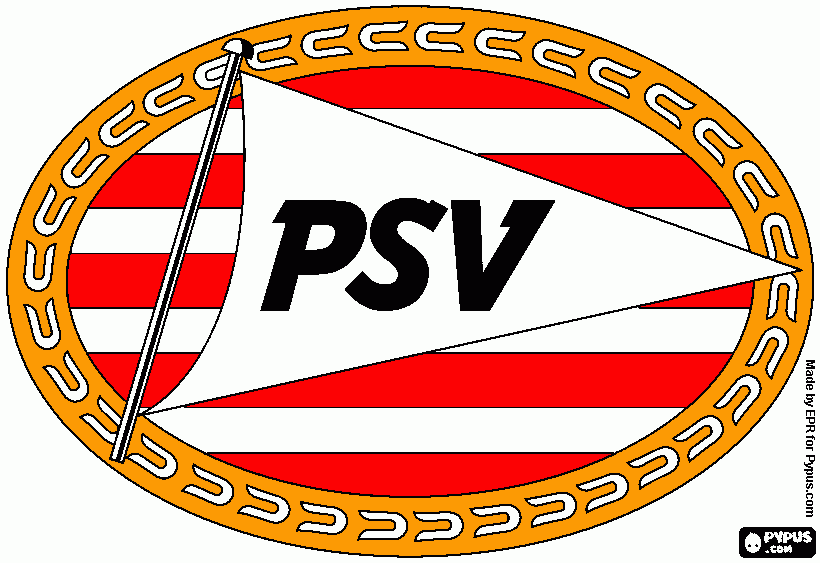 psv logo voor surprise bas kleurplaat