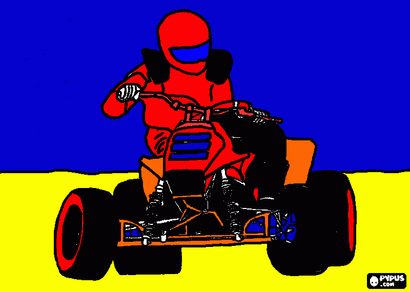 quad kleurplaat