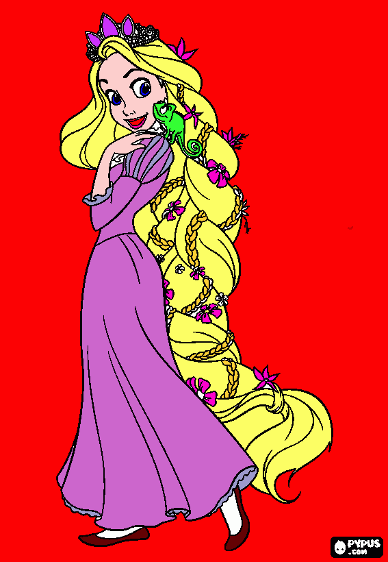 Rapunzel kleurplaat