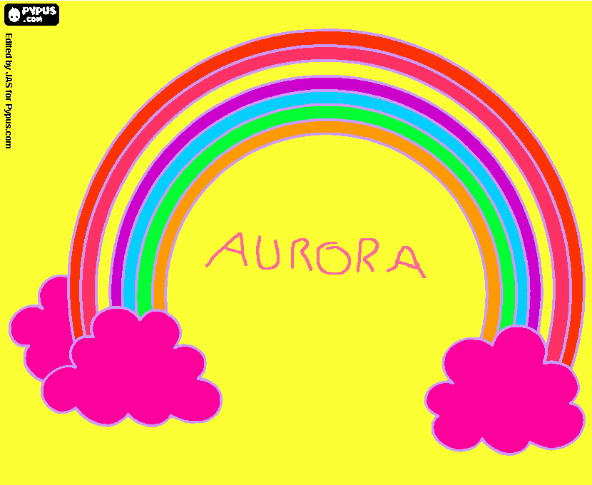 regenboog Aurora kleurplaat