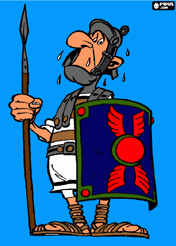 Romeinse soldaat kleurplaat