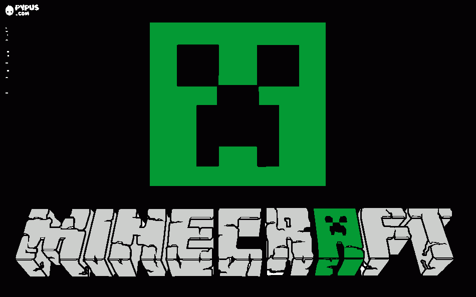 sam minecraft kleurplaat