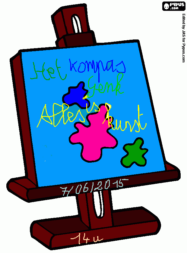 schoolfeest Alles is Kunst kleurplaat