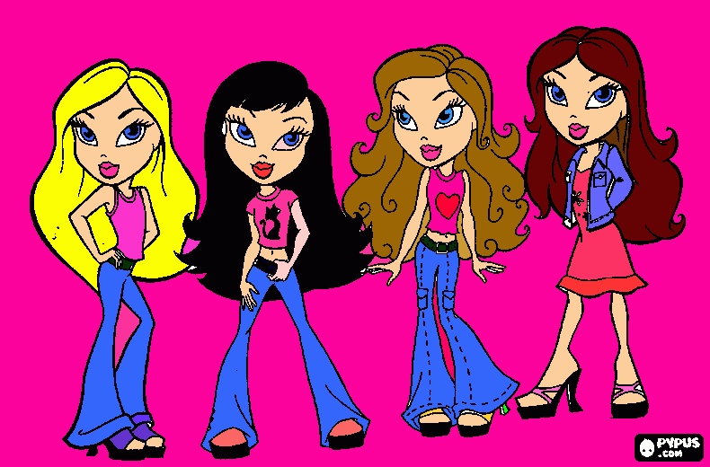senem bratz kleurplaat