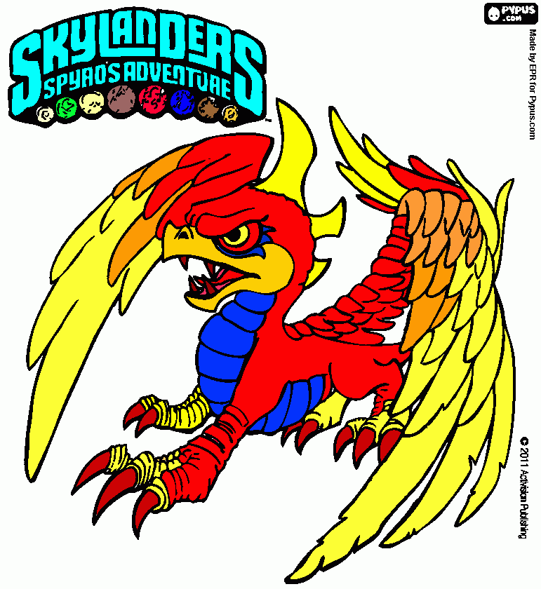 skylander renzo kleurplaat