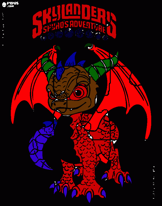 skylander tekening kleurplaat