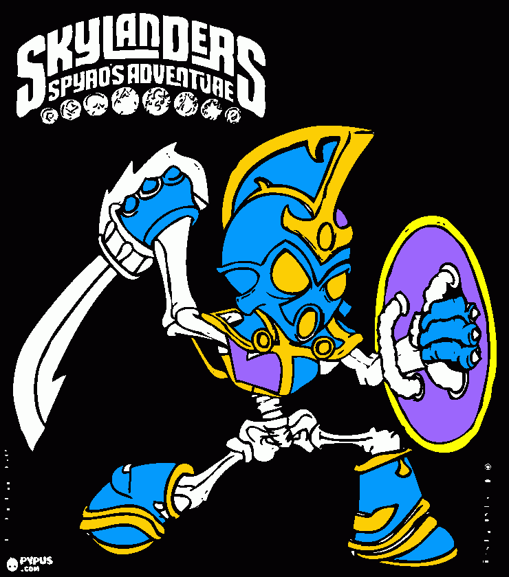 skylanders chop chop kleurplaat