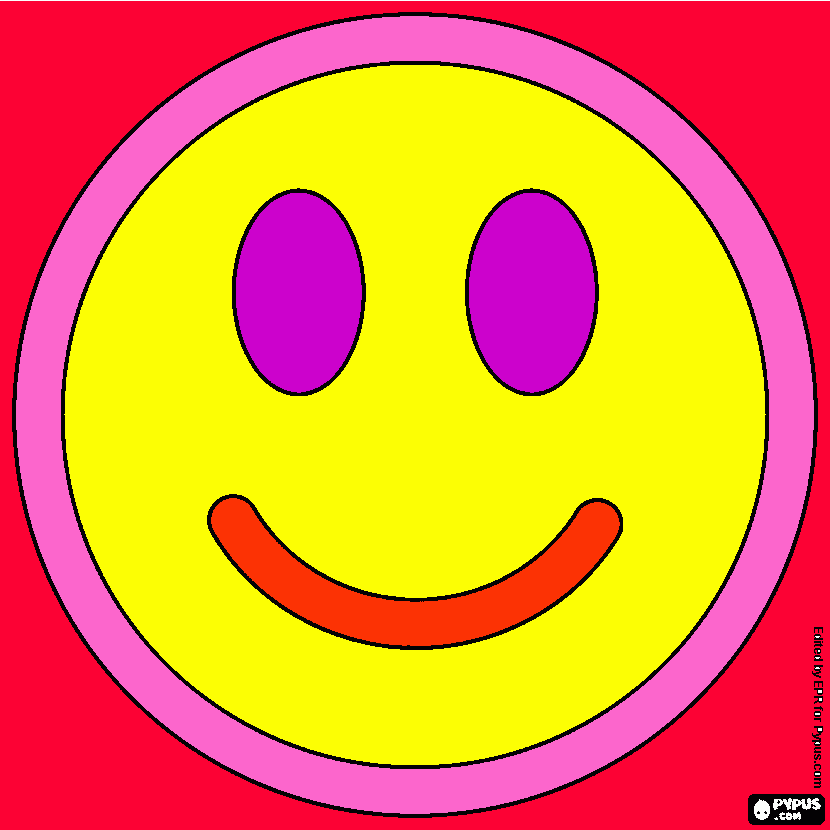 smiley r kleurplaat