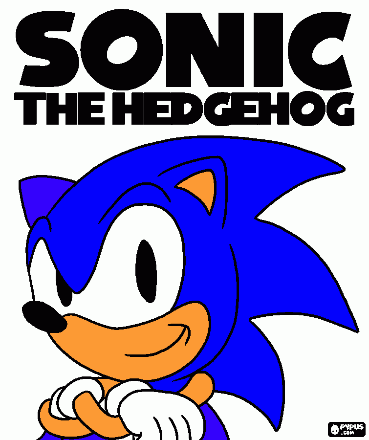 Sonic the hedgehog  kleurplaat