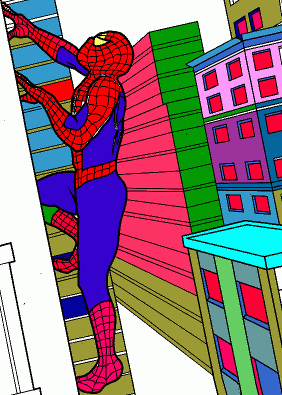 spiderman kleurplaat