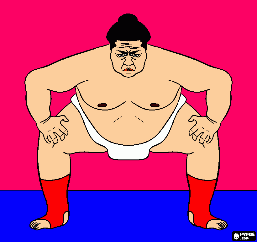 sumoworstelaaar kleurplaat