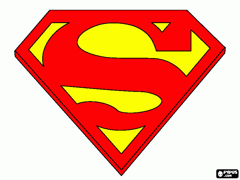 super man teken kleurplaat