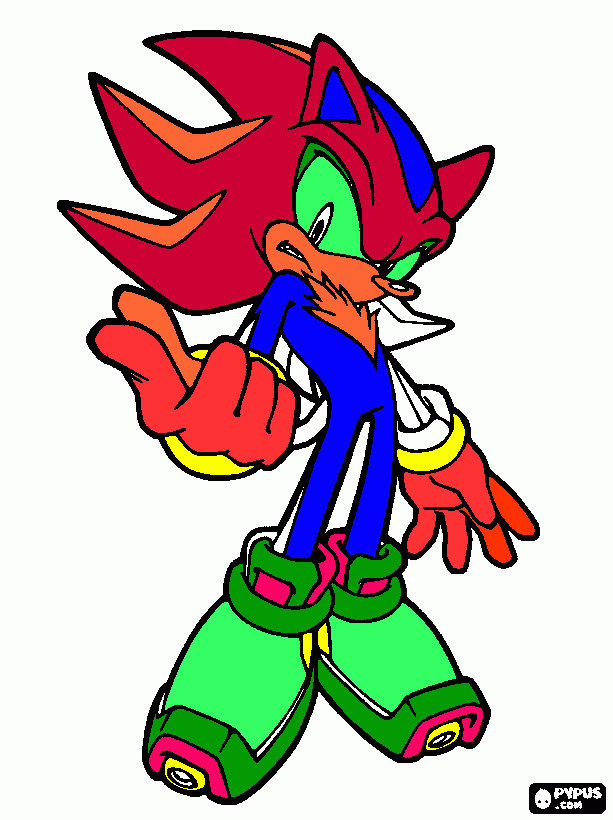 Super Sonic kleurplaat