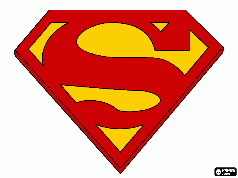 superman logo kleurplaat